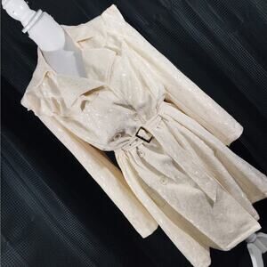 NWT@$100! ASHLEY STEWART! CREAM FLORAL PATTERNED SATIN BROCADE JACKET! SZ 18/20